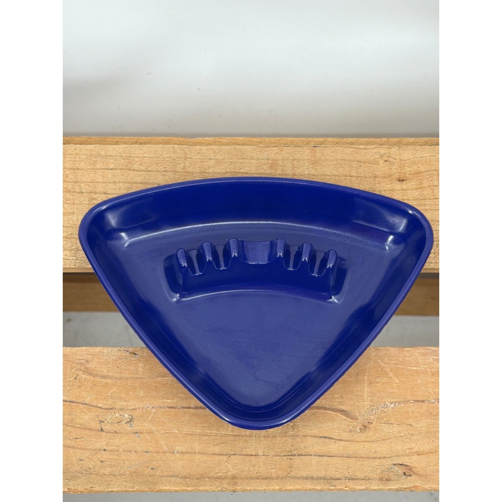 Vintage‎ Ges-Line 361 Cobalt Blue Triangular Melamine Ashtray Made in USA MCM